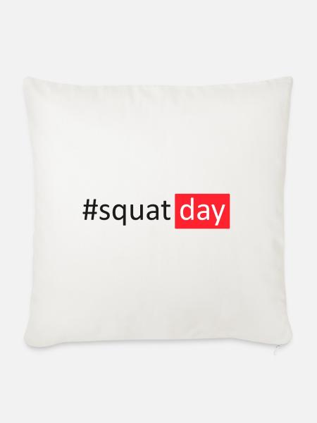 #squatday - Sofakissen mit Füllung 45 x 45 cm - Naturweiß