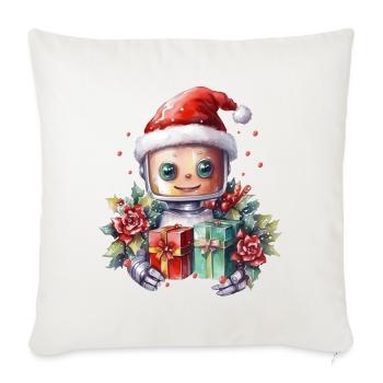 Mignon Robot Diablotin - Coussin et housse de 45 x 45 cm - blanc nature - Devant