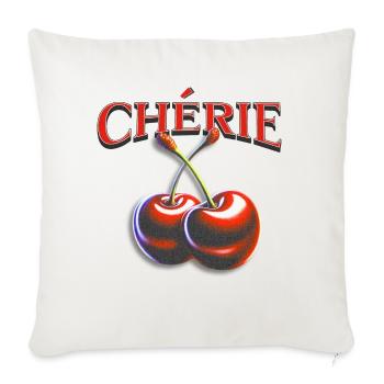 Cerise Trésor Cherie - Coussin et housse de 45 x 45 cm - blanc nature - Devant