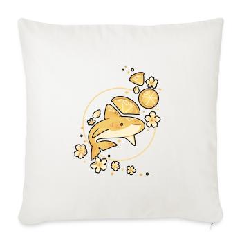 Lemon shark - Sofa pillow with filling 45cm x 45cm - natural white - Front