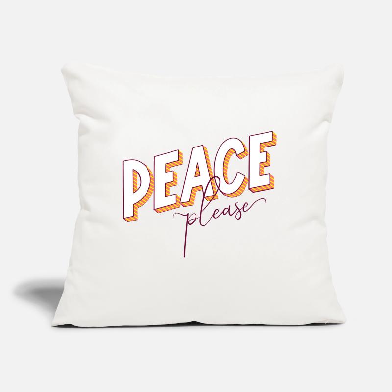 Peace Please Please Peace Saying Scripture Call Sofa pillow with filling 45cm x 45cm