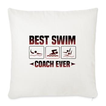 Beste Schwimmtrainer aller Zeiten Geschenke für Schwimmtrainer - Sofakissen mit Füllung 45 x 45 cm - Naturweiß  - Vorne