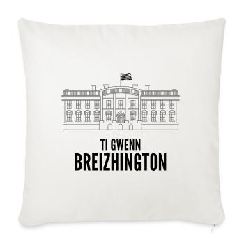 TI GWENN - BREIZHINGTON - Coussin et housse de 45 x 45 cm - blanc nature - Devant