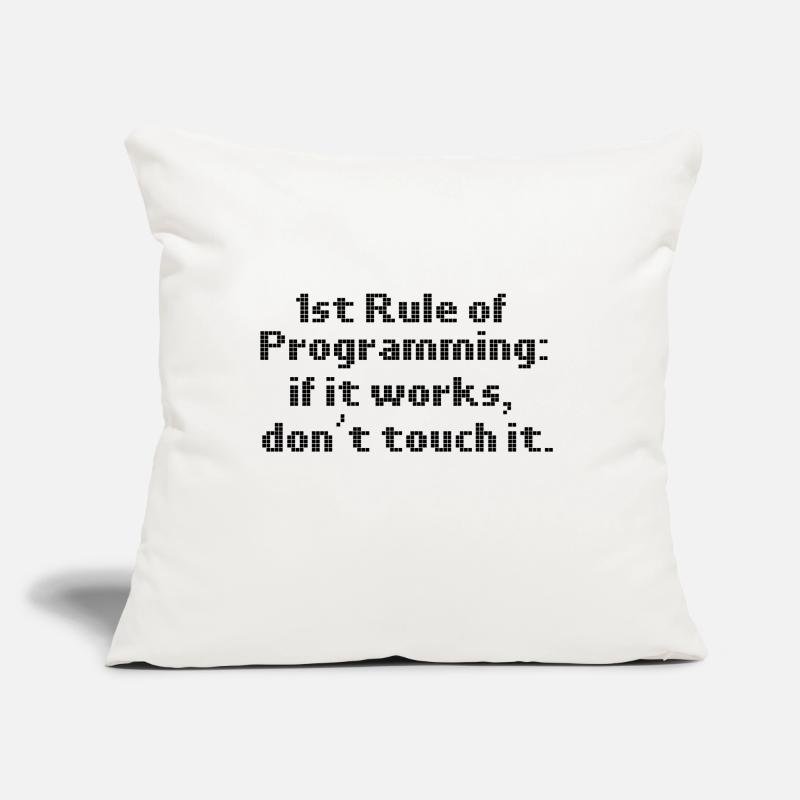 Computer Programming First Rule If It Works Don't Sofa pillow with filling 45cm x 45cm