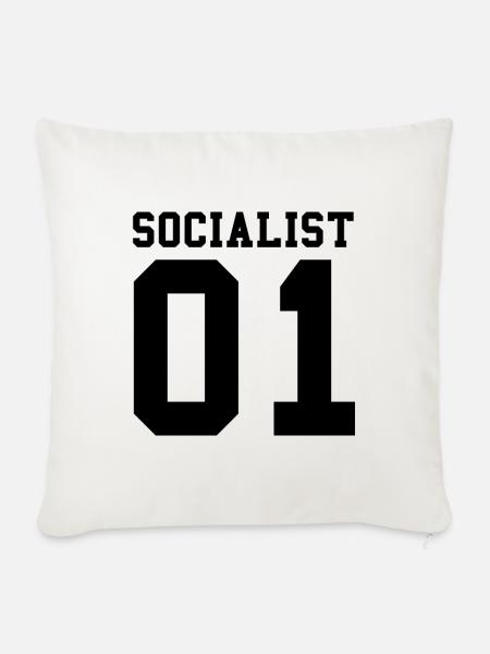 Sozialismus! - Sofakissen mit Füllung 45 x 45 cm - Naturweiß 