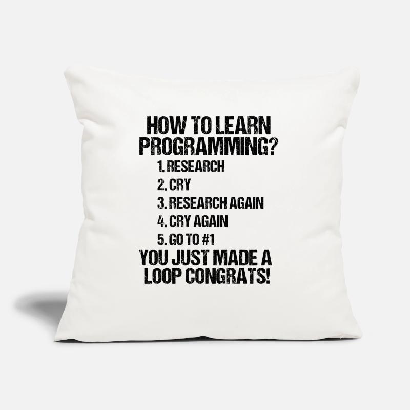 Wie wird man Programmierer? Sofakissen mit Füllung 45 x 45 cm