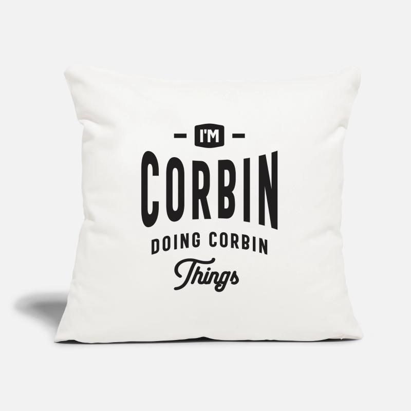 Corbin - Doing Corbin Things - Name Corbin Sofa pillow with filling 45cm x 45cm
