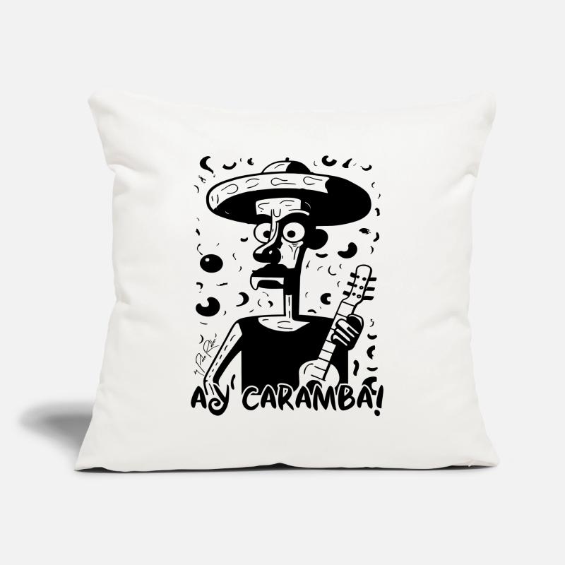 Spanischer oder mexikanischer Gitarrist Ay Caramba Sofakissen mit Füllung 45 x 45 cm