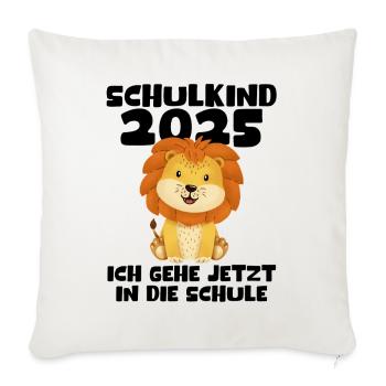 Écolier 2025 Inscription des jeunes filles à l’école 2025 Décoration - Coussin et housse de 45 x 45 cm - blanc nature - Devant