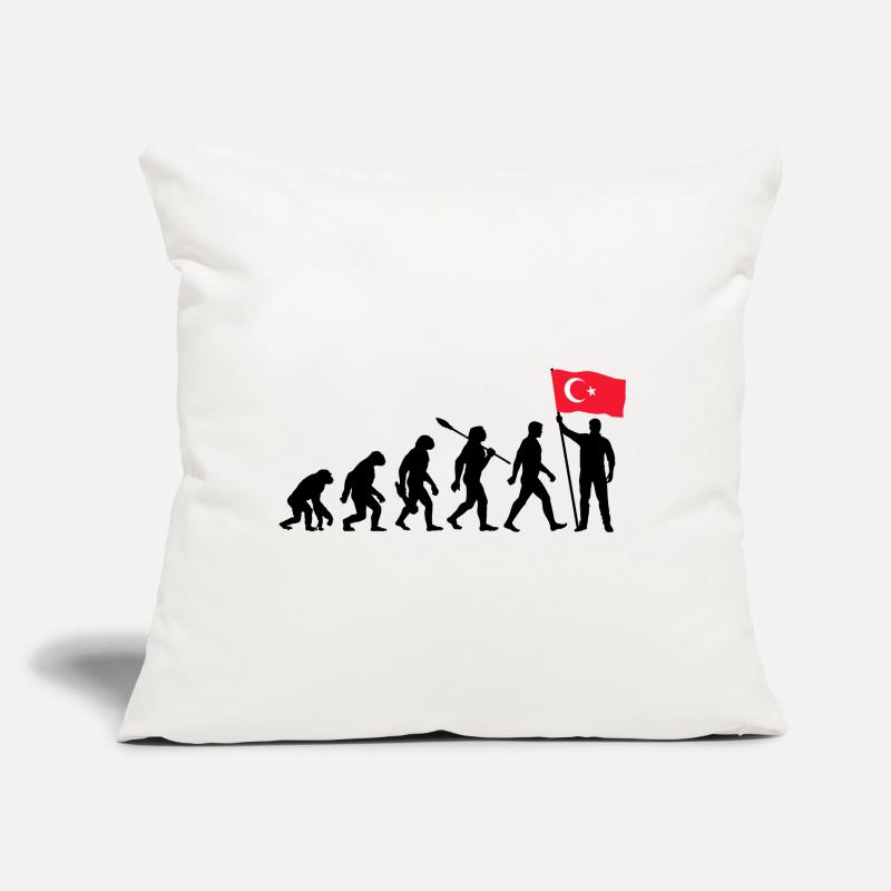 Turkey - Evolution - Flag - Nation Sofa pillow with filling 45cm x 45cm
