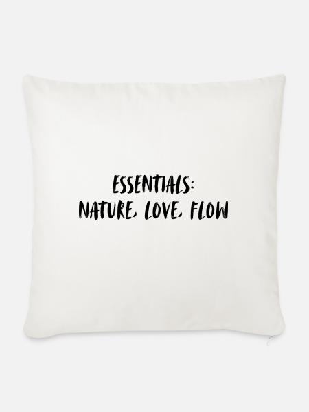 Essentials: nature, love, flow. - Sofakissen mit Füllung 45 x 45 cm - Naturweiß