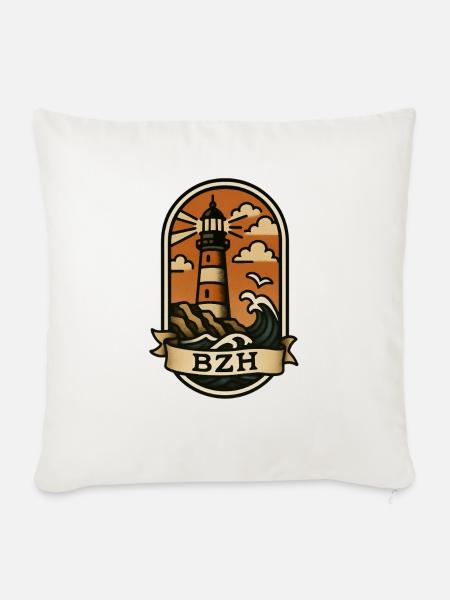 BZH Old School Tattoo - Sofakissen mit Füllung 45 x 45 cm - Naturweiß