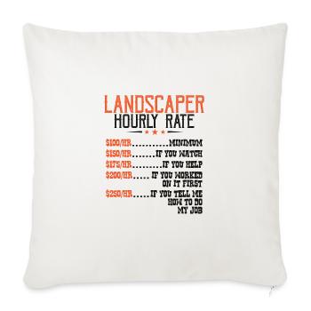 Gardennursery Gardener Landscape Gardener - Sofa pillow with filling 45cm x 45cm - natural white - Front