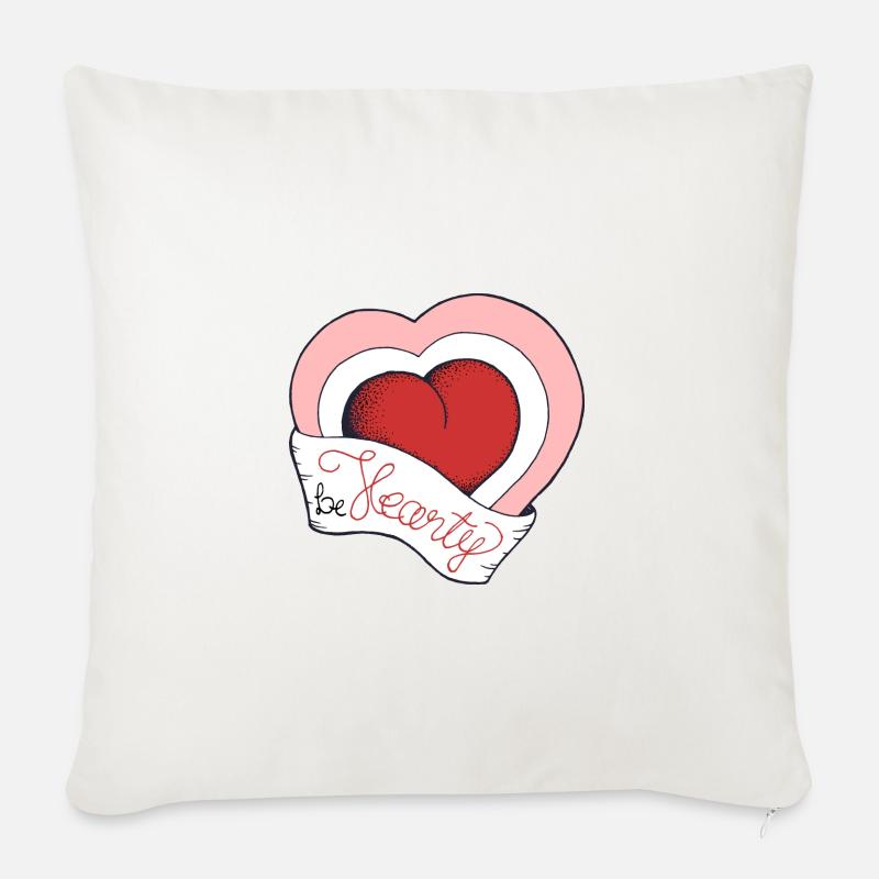 Cordialité - Coussin et housse de 45 x 45 cm - blanc nature