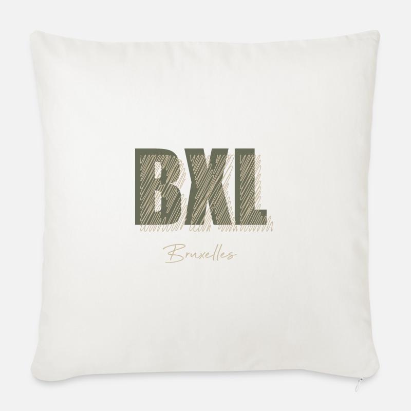 BXL Brüssel - Sofakissen mit Füllung 45 x 45 cm - Naturweiß