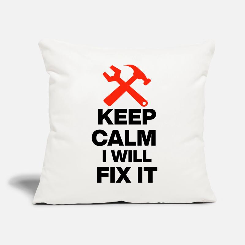 KEEP CALM, I WILL FIX IT! HANDWERKER GESCHENK PAPA Sofakissen mit Füllung 45 x 45 cm