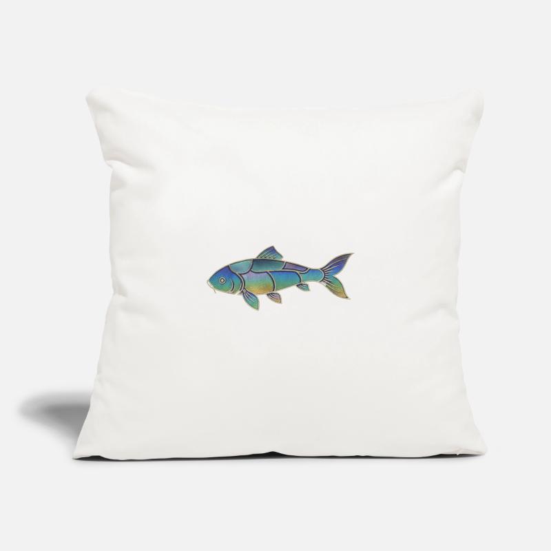 Gradient Pattern Iridescent Koi Fish Sofa pillow with filling 45cm x 45cm