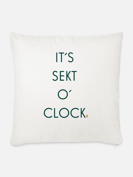 Sekt o`clock - Sofakissen mit Füllung 45 x 45 cm - Naturweiß