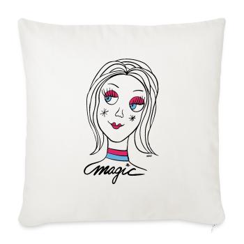 magic woman - Sofakissen mit Füllung 45 x 45 cm - Naturweiß  - Vorne