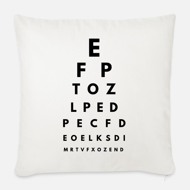 vision test 2 - Coussin et housse de 45 x 45 cm - blanc nature