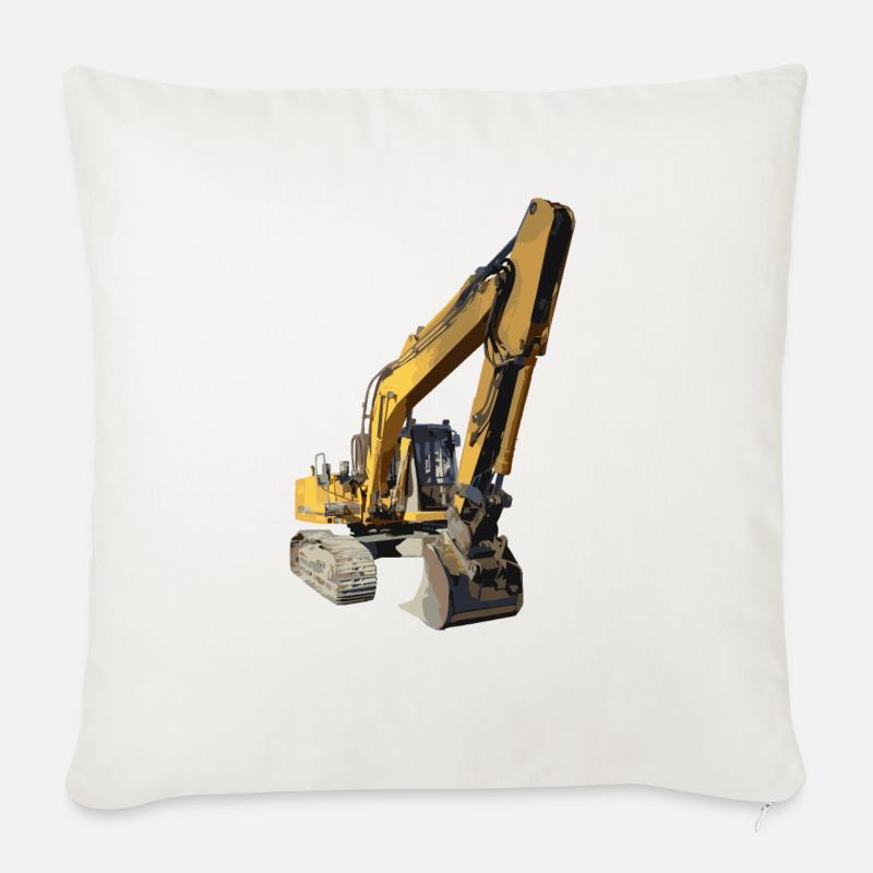 Bagger - Sofakissen mit Füllung 45 x 45 cm - Naturweiß 