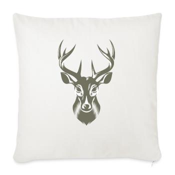 Cool Stag Illustration - Sofa pillow with filling 45cm x 45cm - natural white - Front