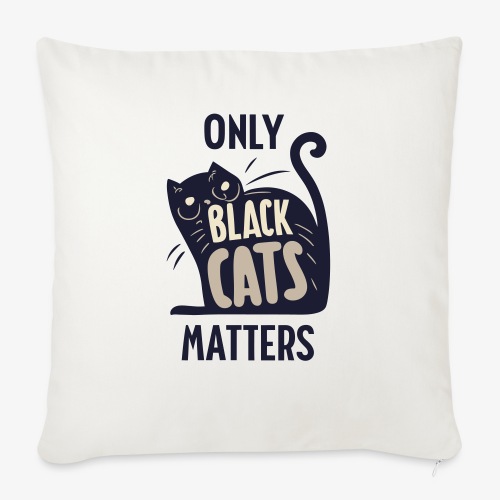 Black cat matters - Poduszka na kanapę z wkładem 45 x 45 cm