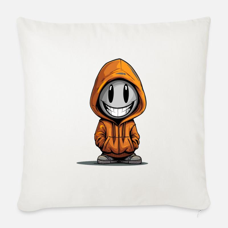 Le rire est sain - Comicstyle - Coussin et housse de 45 x 45 cm - blanc nature