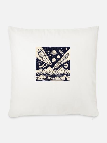 Cosmic Again - Sofakissen mit Füllung 45 x 45 cm - Naturweiß