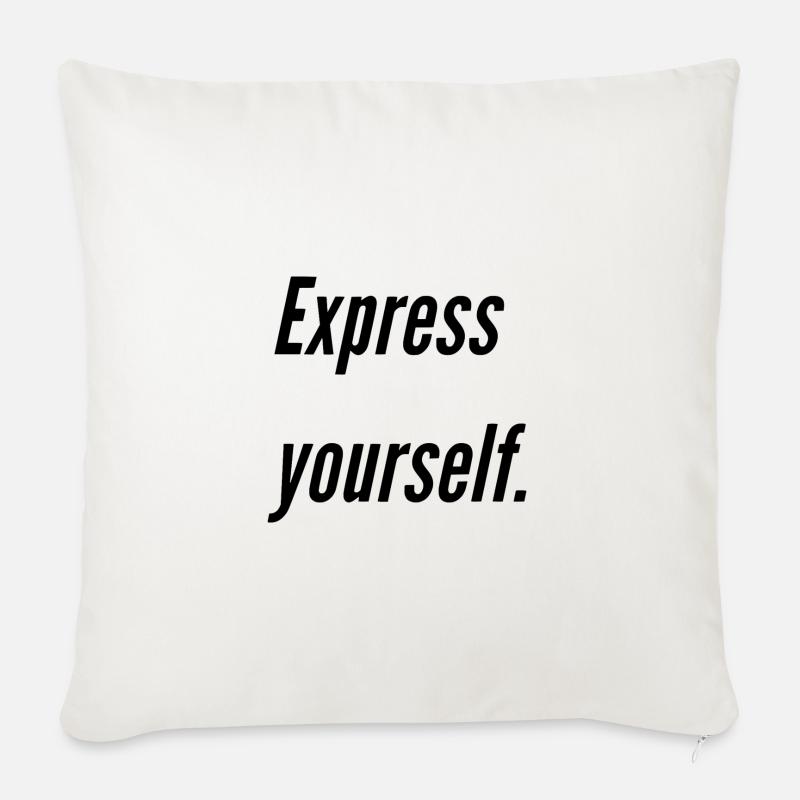 Express yourself. - Sofakissen mit Füllung 45 x 45 cm - Naturweiß 