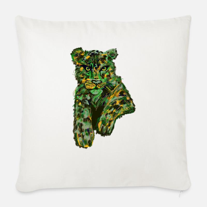 Leopard mal anders - Sofakissen mit Füllung 45 x 45 cm - Naturweiß 
