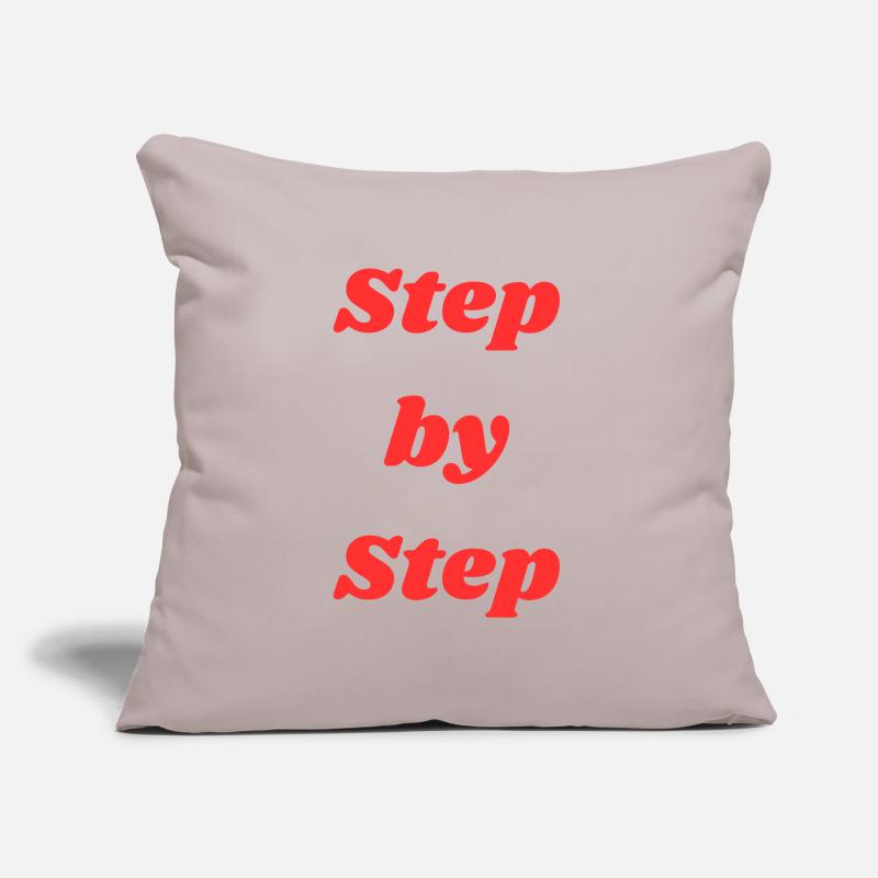 Step by step typography Sofa pillow with filling 45cm x 45cm