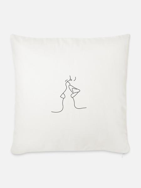 minimalist kiss - Sofakissen mit Füllung 45 x 45 cm - Naturweiß 