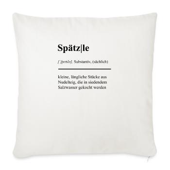 Spätzle-Saga: Schwäbisch köstlich! Duden - Sofakissen mit Füllung 45 x 45 cm - Naturweiß  - Vorne