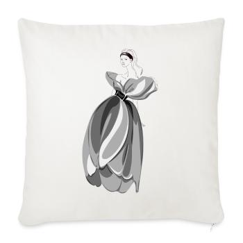Elegant Woman - Sofa pillow with filling 45cm x 45cm - natural white - Front