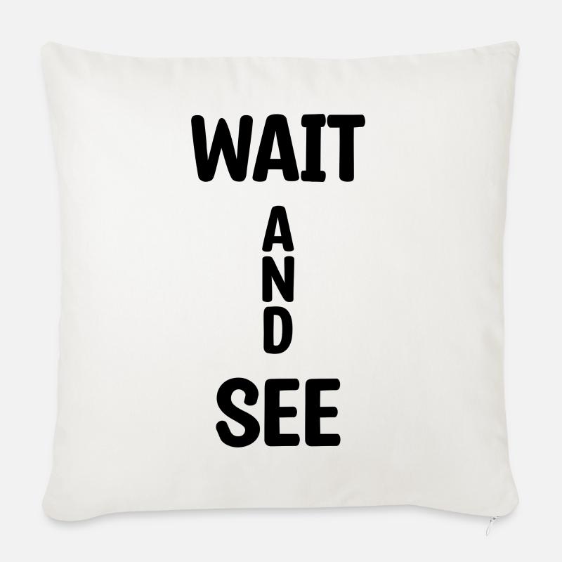 Wait And See - Sofakissen mit Füllung 45 x 45 cm - Naturweiß 