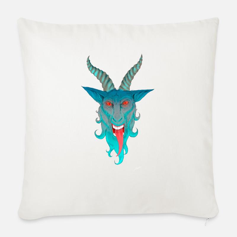 DÄMON - Sofakissen mit Füllung 45 x 45 cm - Naturweiß 