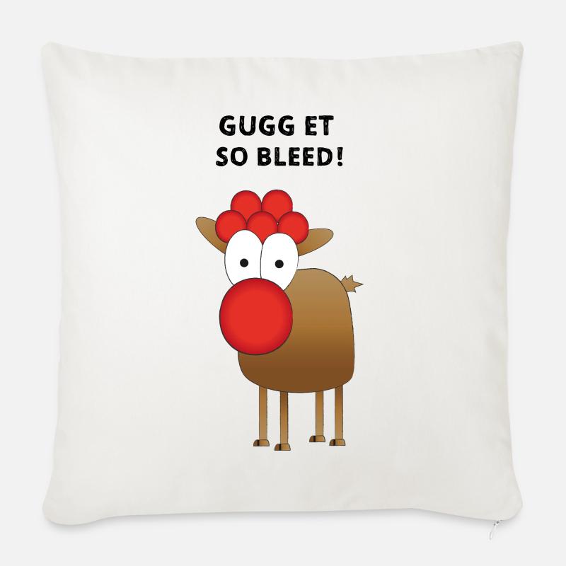 GUGG ET SO BLEED! - Sofakissen mit Füllung 45 x 45 cm - Naturweiß 