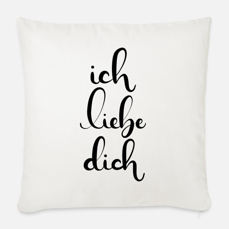 ich liebe dich - Sofakissen mit Füllung 45 x 45 cm - Naturweiß 