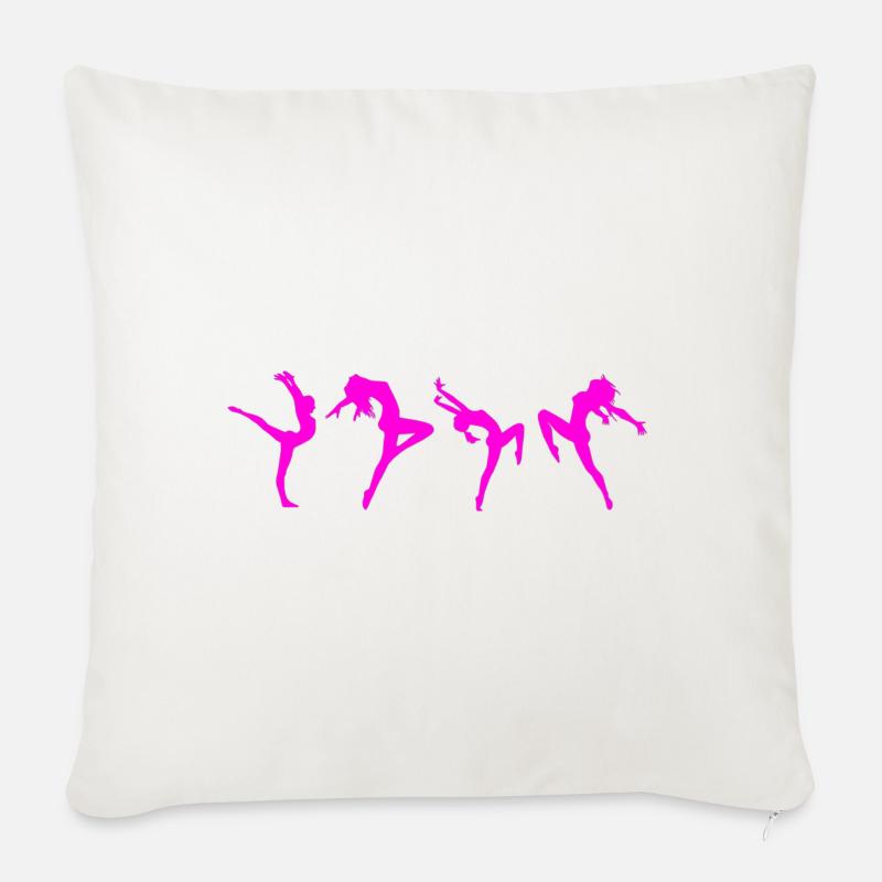 Tänzerin dancing - Sofakissen mit Füllung 45 x 45 cm - Naturweiß 
