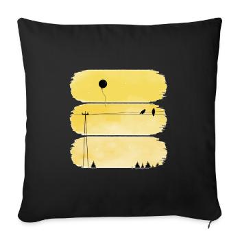 Yellow Scene - Sofakissen mit Füllung 45 x 45 cm - Schwarz - Vorne