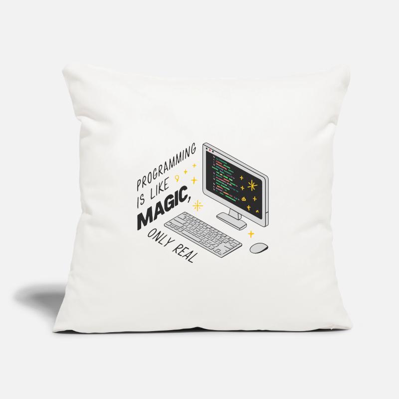 Programming is like magic, only real. Sofa pillow with filling 45cm x 45cm