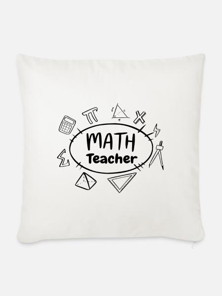 Mathelehrer - Sofakissen mit Füllung 45 x 45 cm - Naturweiß