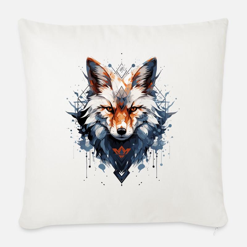 Fuchs - Sofakissen mit Füllung 45 x 45 cm - Naturweiß 