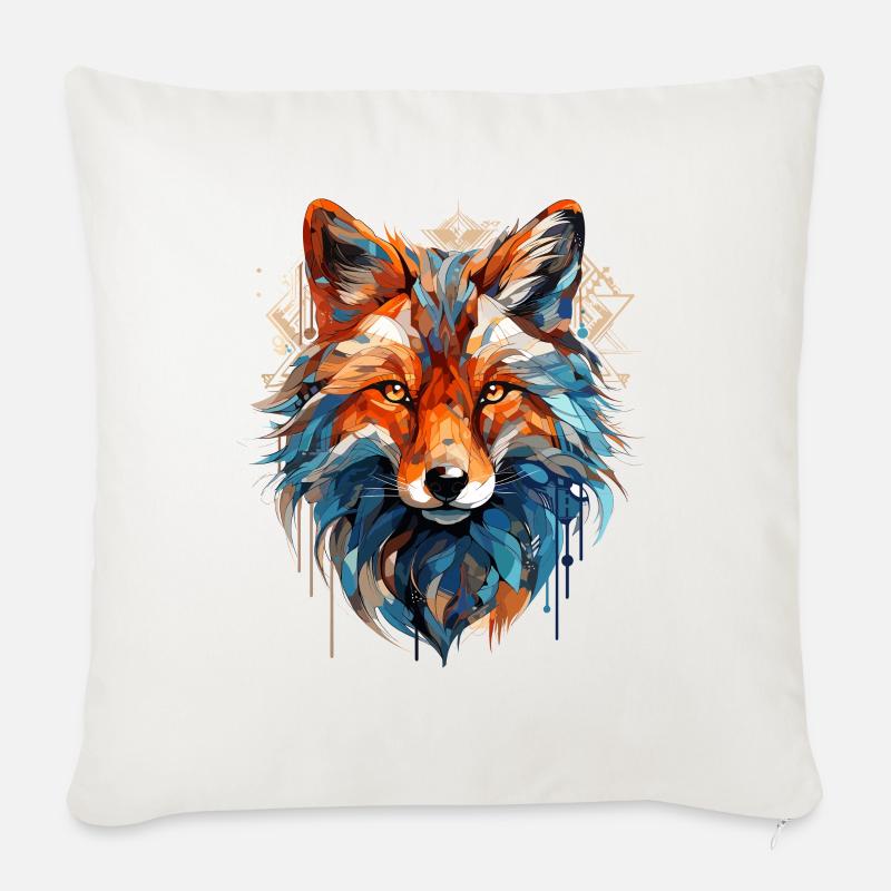 Fuchs - Sofakissen mit Füllung 45 x 45 cm - Naturweiß 