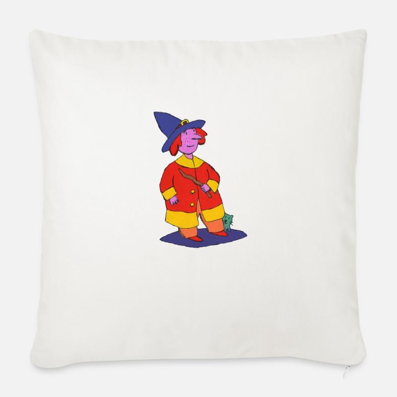 Le sorcier - Coussin et housse de 45 x 45 cm - blanc nature