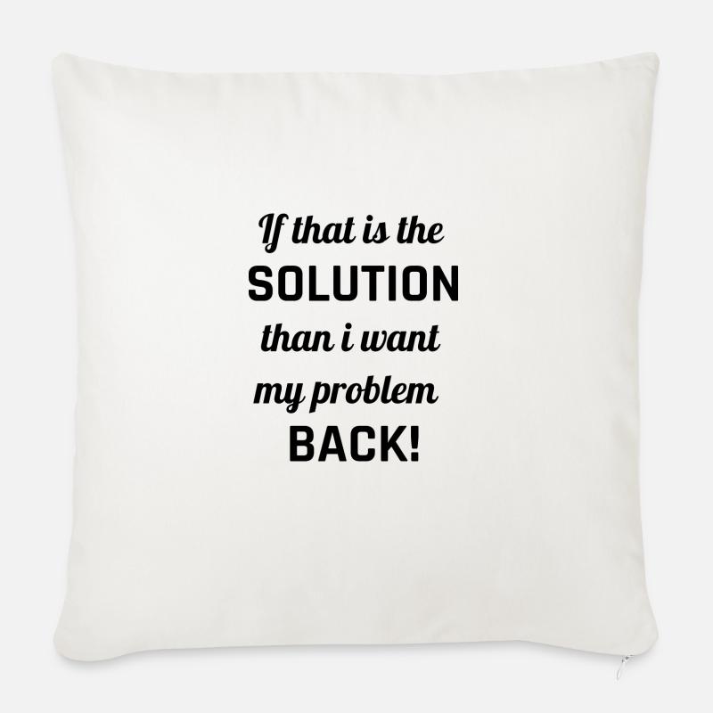 Solution de blague - Coussin et housse de 45 x 45 cm - blanc nature