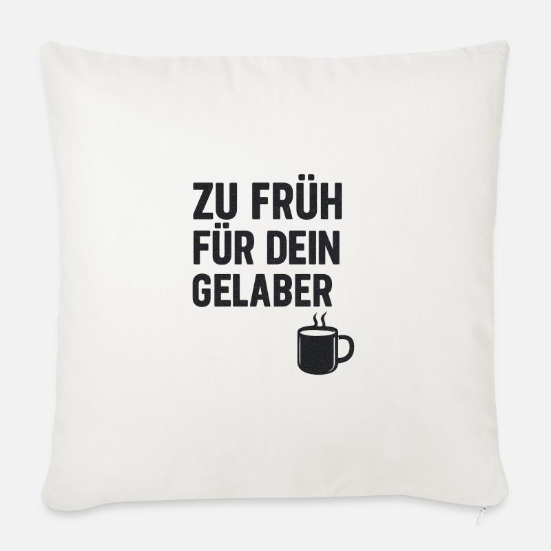 Tasse à café Dire Imprimer - Coussin et housse de 45 x 45 cm - blanc nature