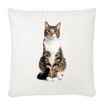 Mixed Tiger Cat - Good Pet Edition - Sofa pillow with filling 45cm x 45cm - natural white - Front
