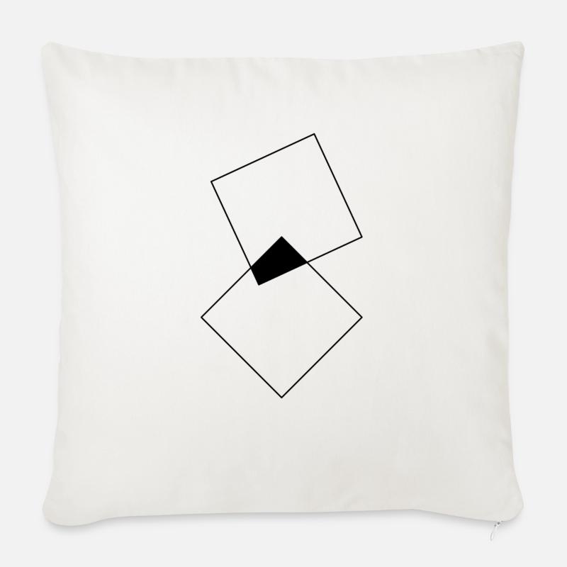 section - Coussin et housse de 45 x 45 cm - blanc nature